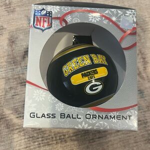 NFL Green Bay Packers Christmas Tree Holiday Ornament New - Team Logo Glass Ball